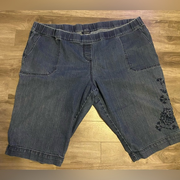 Capris Jeans Elastic Waist 4X Petite Penningtons - Picture 1 of 8